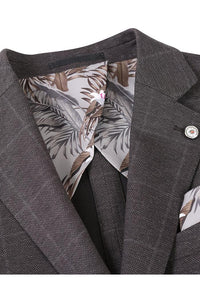 Dark Brown Windowpane Sports Jacket