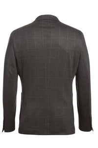 Dark Brown Windowpane Sports Jacket