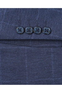 Dark Blue Windowpane Sports Jacket