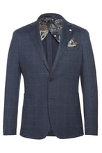 Dark Blue Windowpane Sports Jacket