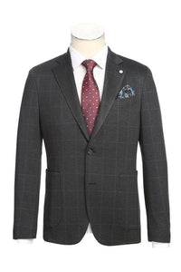 Ink Blue Windowpane Sports Jacket