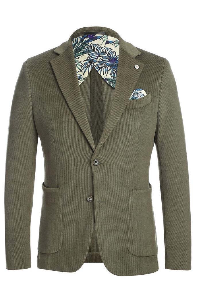 Olive Solid Sports Jacket
