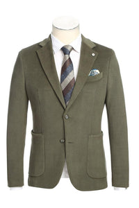 Olive Solid Sports Jacket