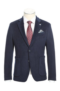 Navy Solid Sports Jacket