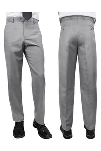 "Denali" Grey Super 150's Wool Dress Pants