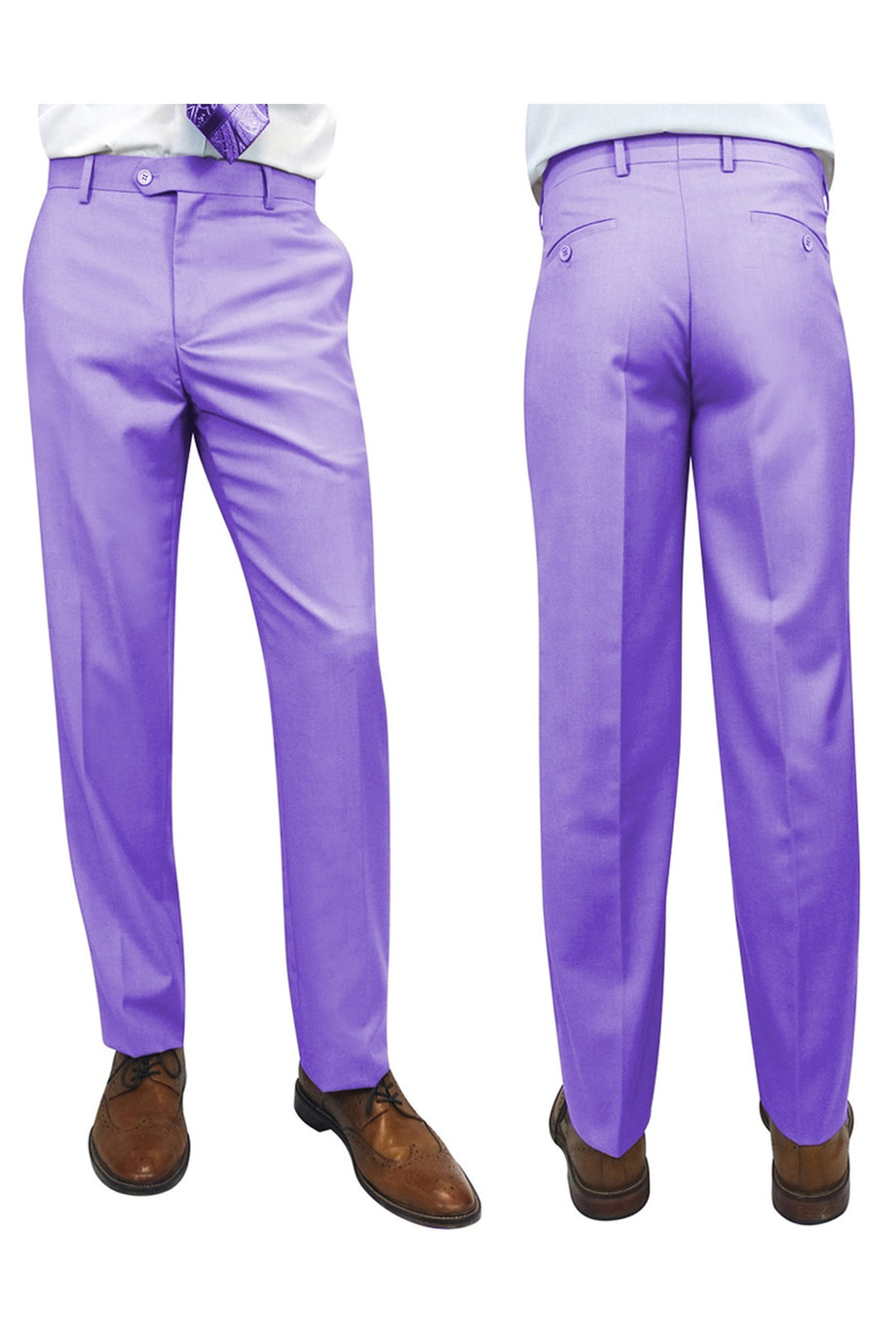 "Denali" Lavender Super 150's Wool Dress Pants