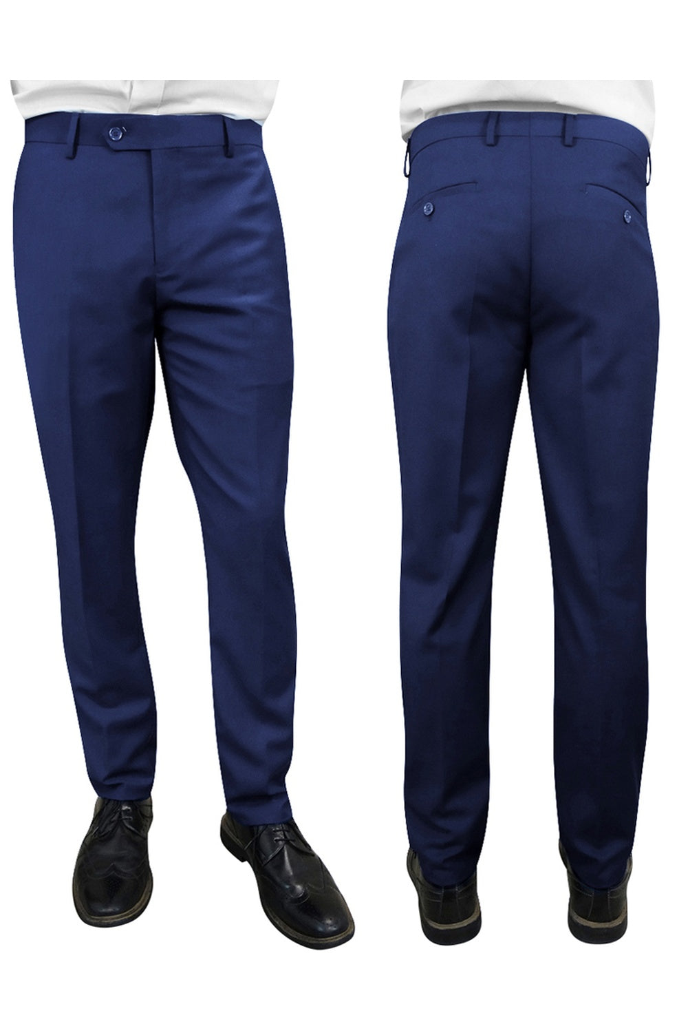 "Denali" Sapphire Super 150's Wool Dress Pants