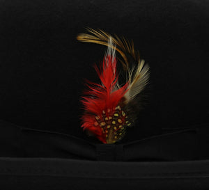 Premium Wool Black Derby Bowler Hat - Ferrecci USA 