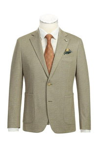 Beige Textured Sports Jacket