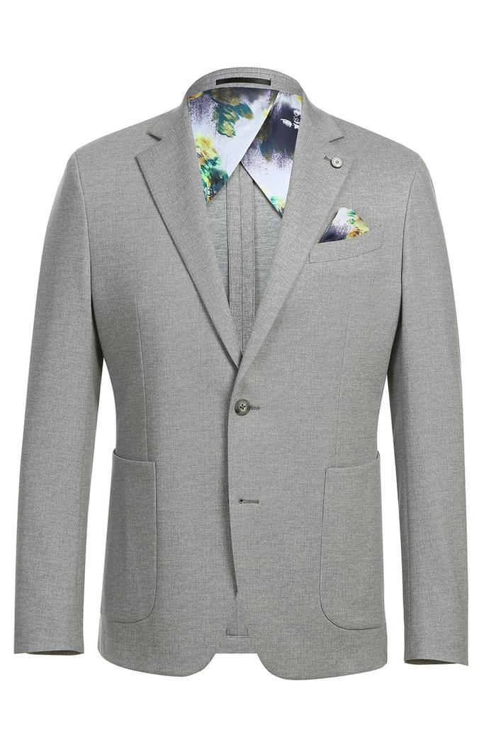 Grey Textured Sports Jacket