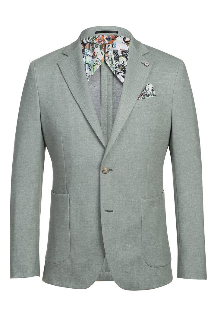 Light Green Textured Sports Jacket