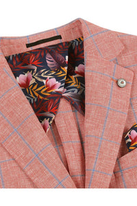 Red Windowpane Sports Jacket