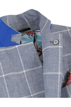 Blue & White Windowpane Sports Jacket