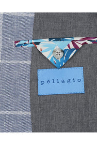 Blue & White Windowpane Sports Jacket