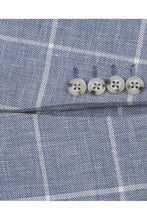 Blue & White Windowpane Sports Jacket