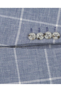 Blue & White Windowpane Sports Jacket