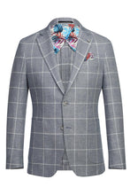 Blue & White Windowpane Sports Jacket