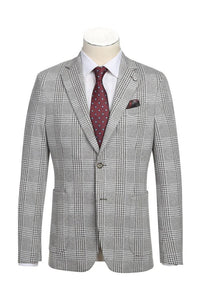 Grey Windowpane Sports Jacket