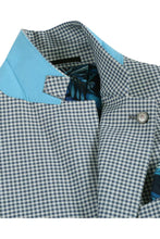 Blue & White Houndstooth Sports Jacket