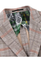 Beige Windowpane Sports Jacket