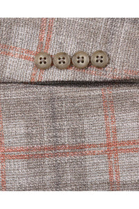 Beige Windowpane Sports Jacket