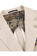 Beige Houndstooth Sports Jacket