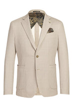 Beige Houndstooth Sports Jacket