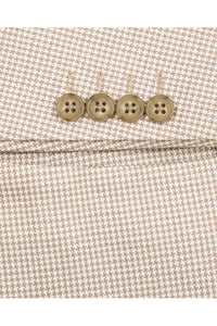 Beige Houndstooth Sports Jacket