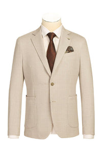 Beige Houndstooth Sports Jacket
