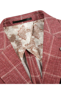 Crimson Windowpane Sports Jacket