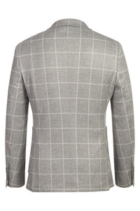 Grey Windowpane Sports Jacket