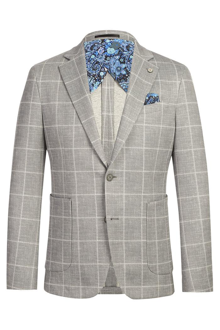 Grey Windowpane Sports Jacket