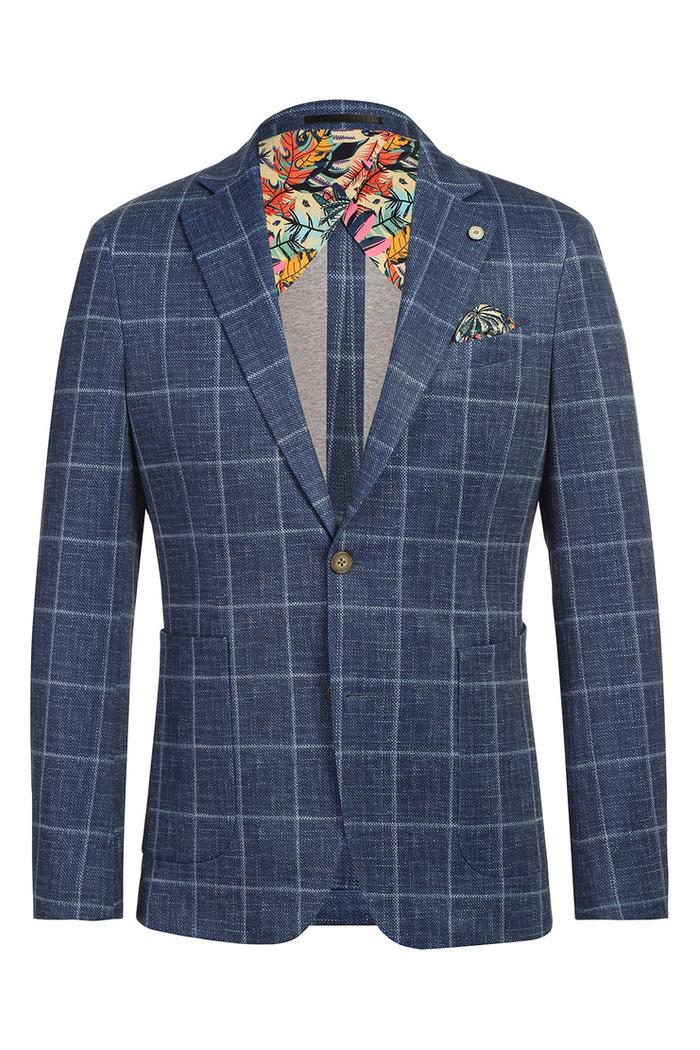 Blue Windowpane Sports Jacket