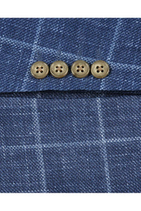 Blue Windowpane Sports Jacket