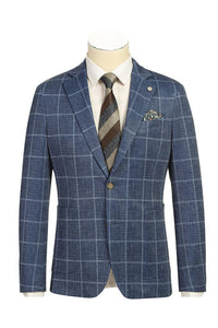 Blue Windowpane Sports Jacket
