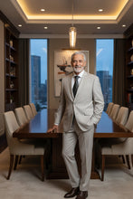 "Rafael" Beige 2-Button Notch Suit (2-Piece Set)