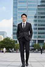 "Rafael" Black 2-Button Notch Suit (2-Piece Set)