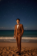 "Rafael" Brown 2-Button Notch Suit (2-Piece Set)