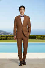 "Rafael" Brown 2-Button Notch Suit (2-Piece Set)