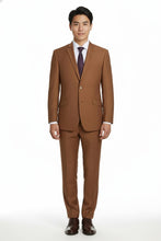 "Rafael" Brown 2-Button Notch Suit (2-Piece Set)