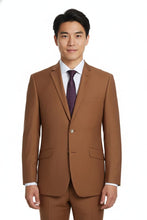 "Rafael" Brown 2-Button Notch Suit (2-Piece Set)