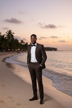 "Rafael" Dark Brown 2-Button Notch Suit (2-Piece Set)