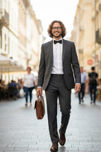 "Rafael" Dark Grey 2-Button Notch Suit (2-Piece Set)