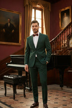 "Rafael" Green 2-Button Notch Suit (2-Piece Set)