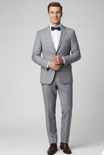 "Rafael" Light Grey 2-Button Notch Suit (2-Piece Set)