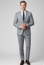 "Rafael" Light Grey 2-Button Notch Suit (2-Piece Set)