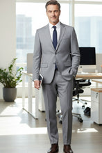 "Rafael" Light Grey 2-Button Notch Suit (2-Piece Set)