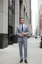 "Rafael" Light Grey 2-Button Notch Suit (2-Piece Set)