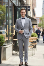"Rafael" Light Grey 2-Button Notch Suit (2-Piece Set)