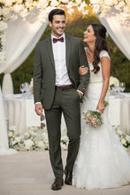 "Rafael" Olive 2-Button Notch Suit (2-Piece Set)